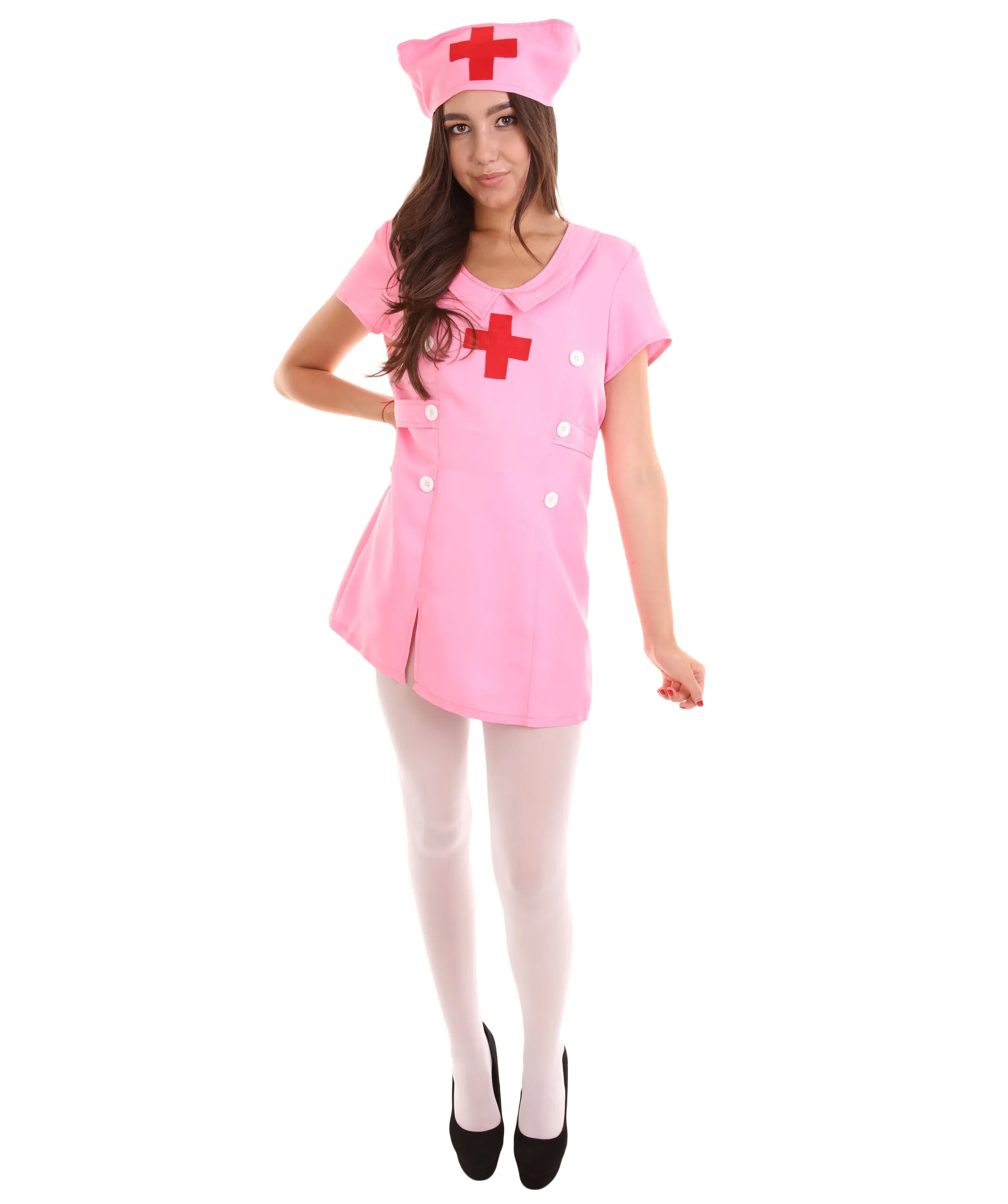 Adult Women's Nurse Costume | Pink Cosplay Costume