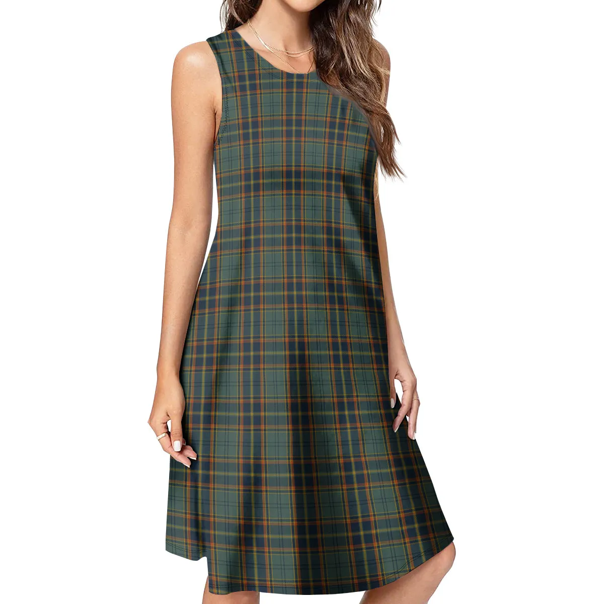 Antrim County Ireland Tartan Womens Casual Dresses