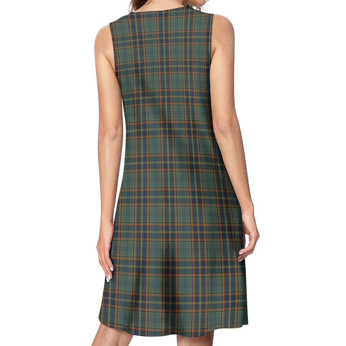 Antrim County Ireland Tartan Womens Casual Dresses