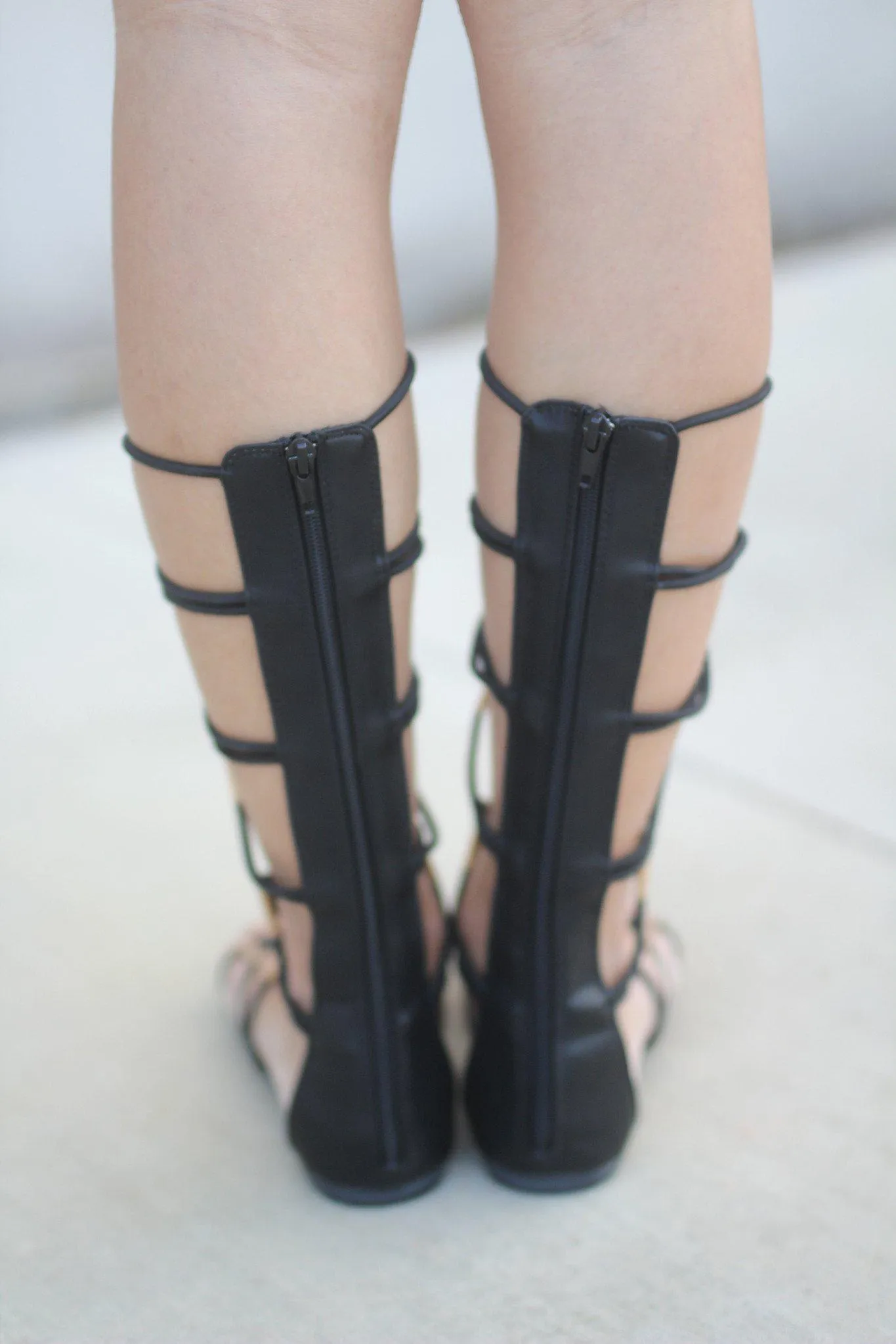 Black Gladiator Sandals