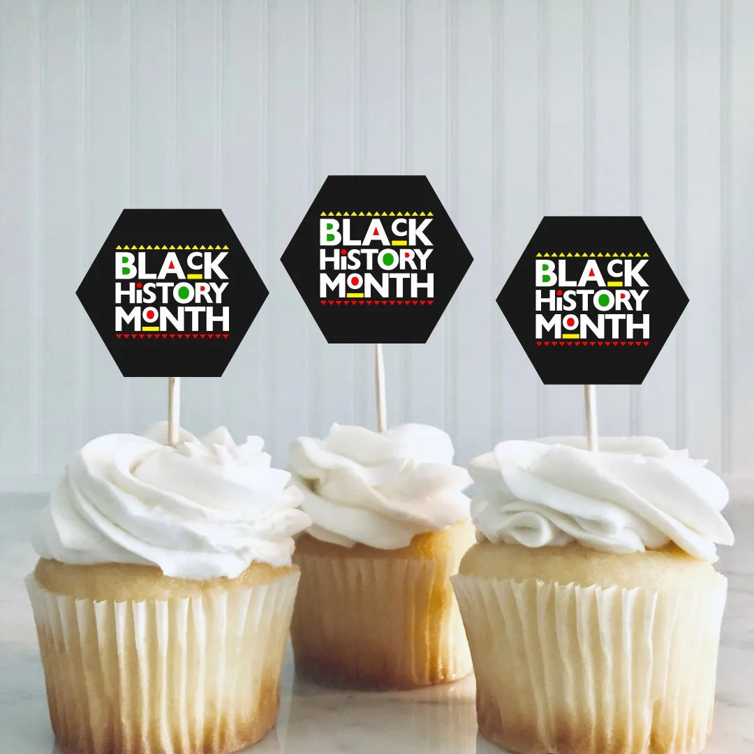 Black History Month Cupcake Toppers