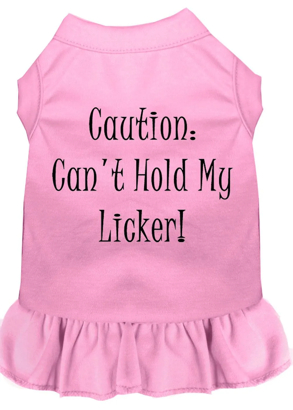 Can't Hold My Licker Screen Print Dress Light Pink Xs (8)