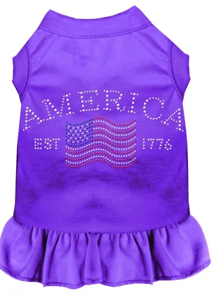 Classic America Rhinestone Dress Purple 4x (22)