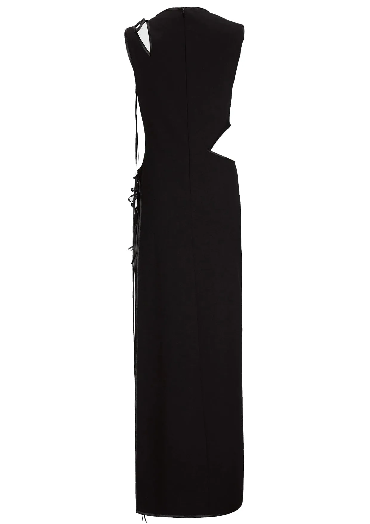 Cut-Out Neoprene Maxi Dress