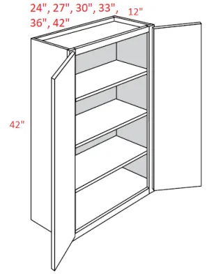 EB10-4242 Elegant White Assembled 42x42 Wall Cabinet