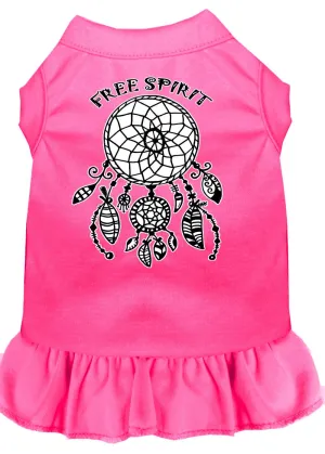 Free Spirit Screen Print Dog Dress Bright Pink Xxxl (20)