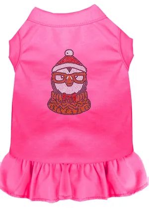 Hipster Penguin Rhinestone Dog Dress Bright Pink Med (12)