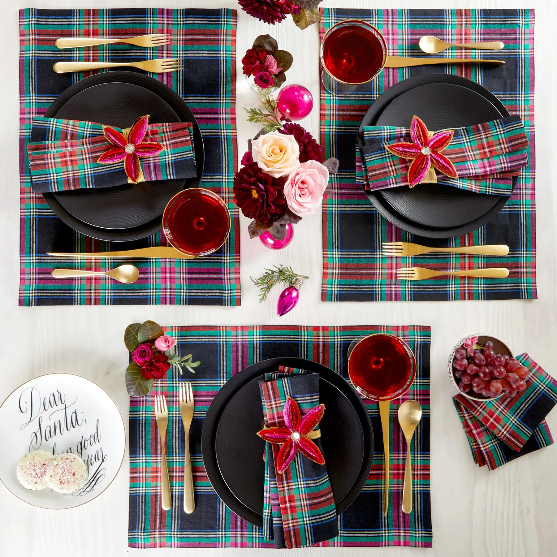 Jewel Plaid Placemats, Set of 4