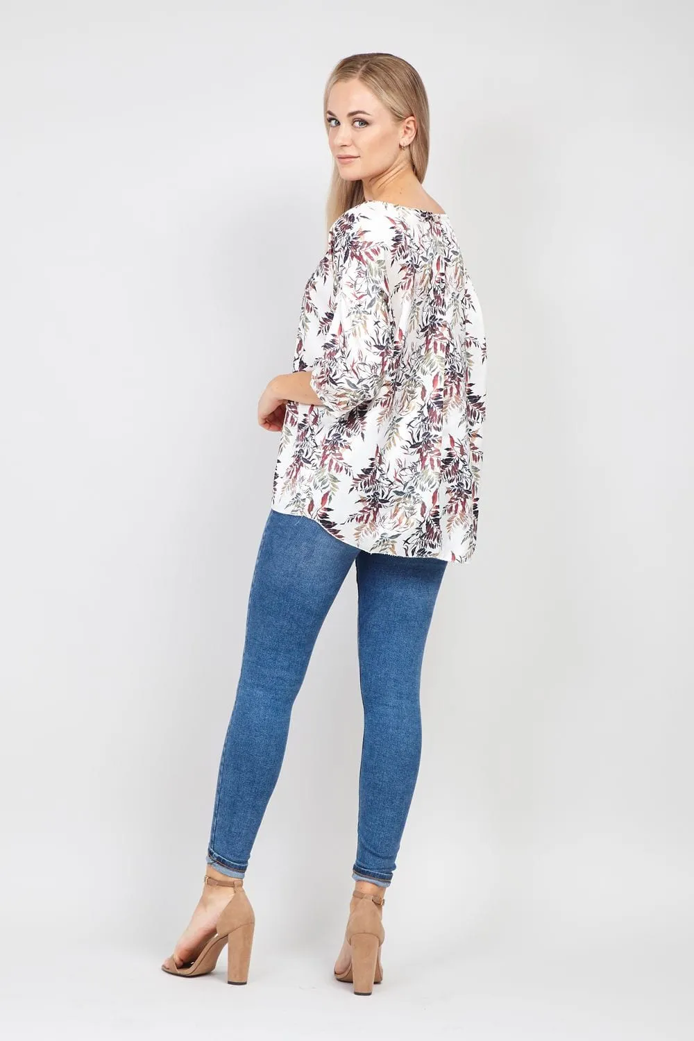 Leaf Print Blouse