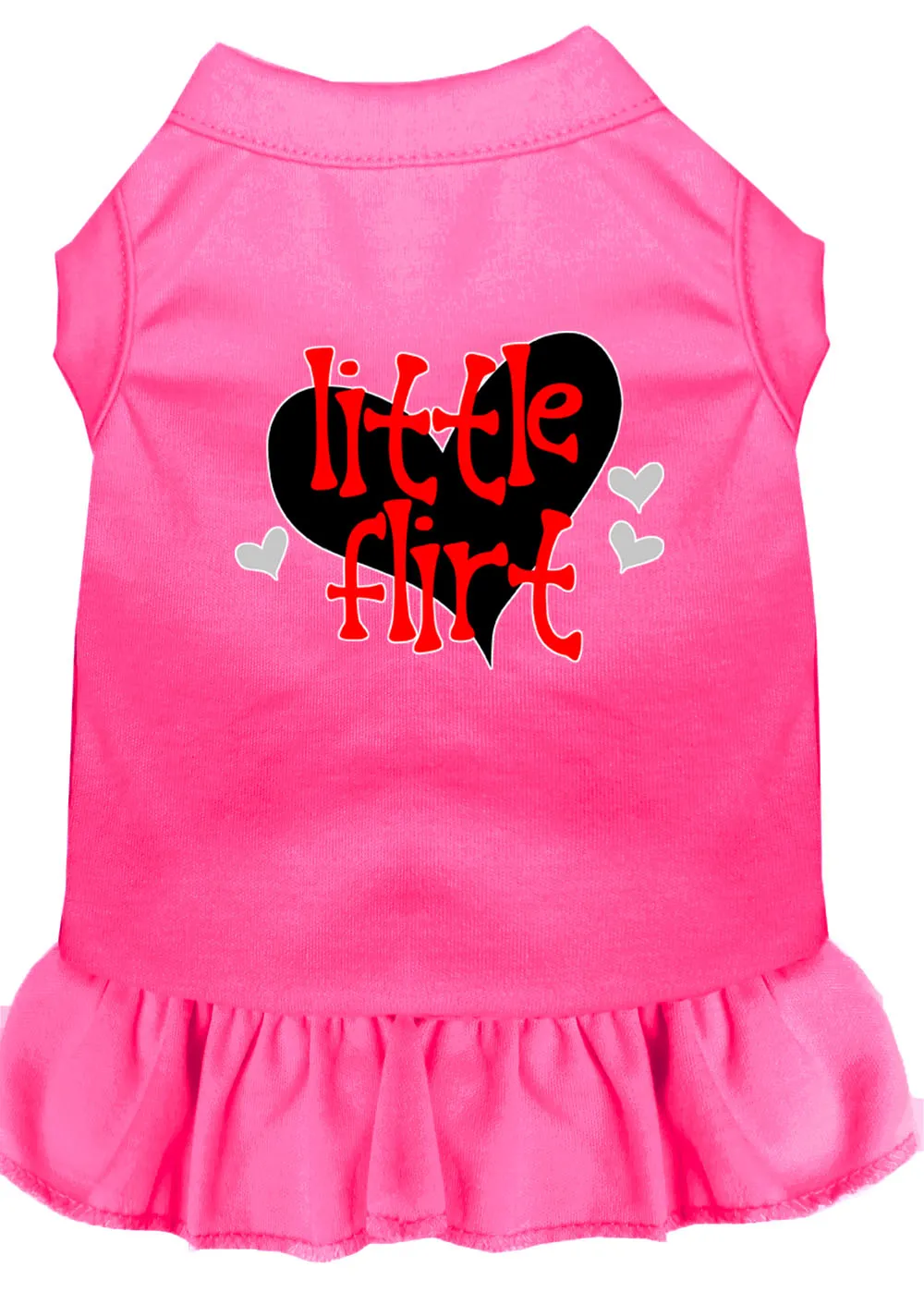 Little Flirt Screen Print Dog Dress Bright Pink Xxxl