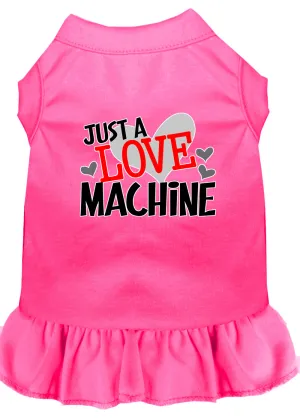 Love Machine Screen Print Dog Dress Bright Pink Xxl