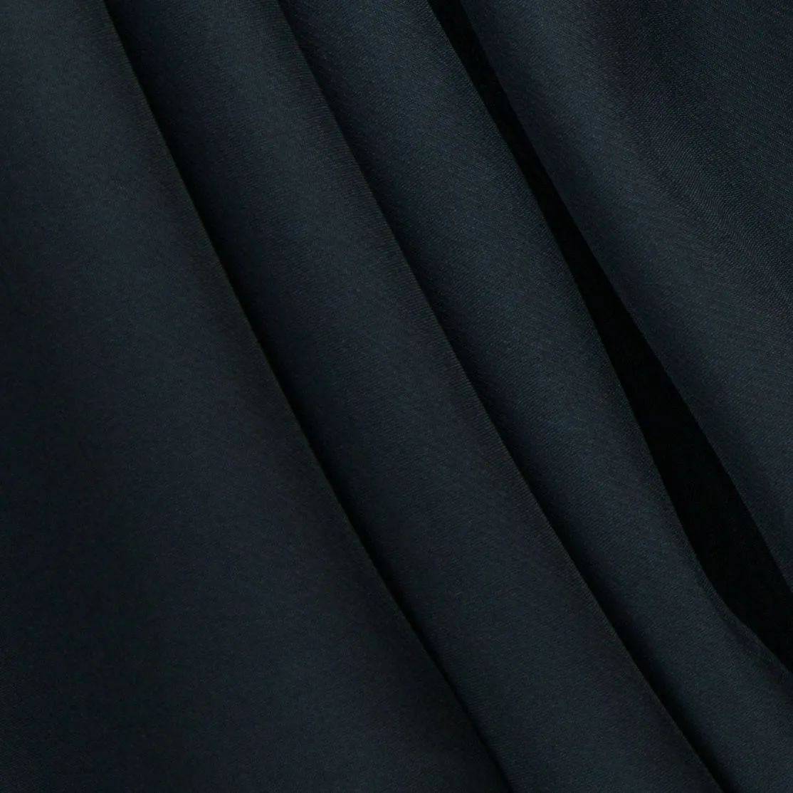 Midnight Navy Silk Gazar Fabric