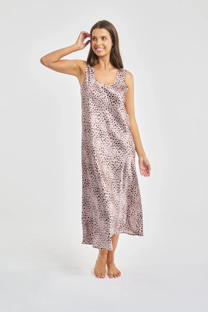 Mono Silk Long Nightdress Monument