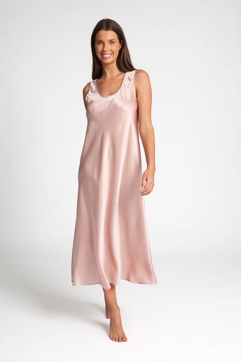 Mono Silk Long Nightdress Monument