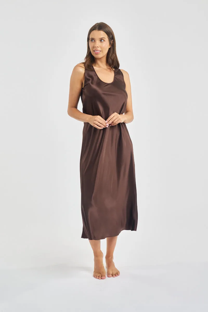 Mono Silk Long Nightdress Monument