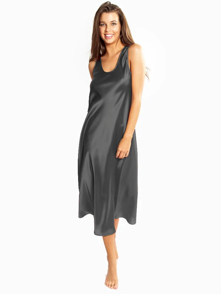 Mono Silk Long Nightdress Monument