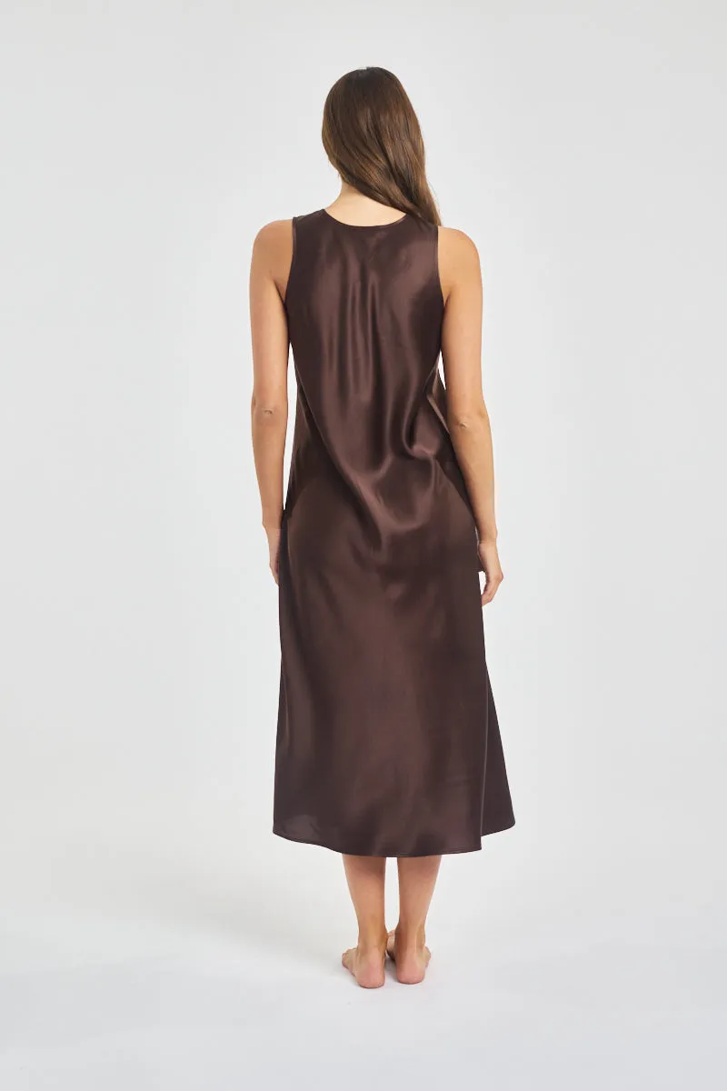 Mono Silk Long Nightdress Monument