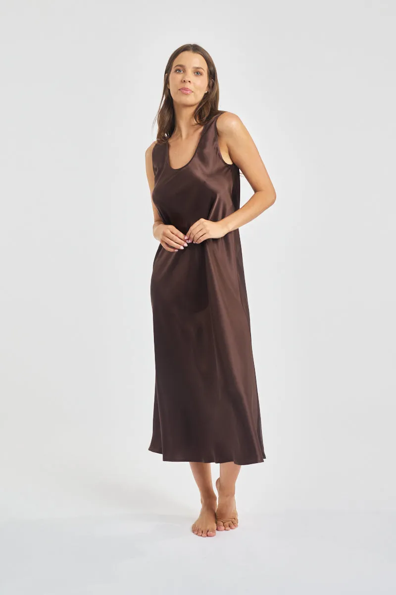 Mono Silk Long Nightdress Monument