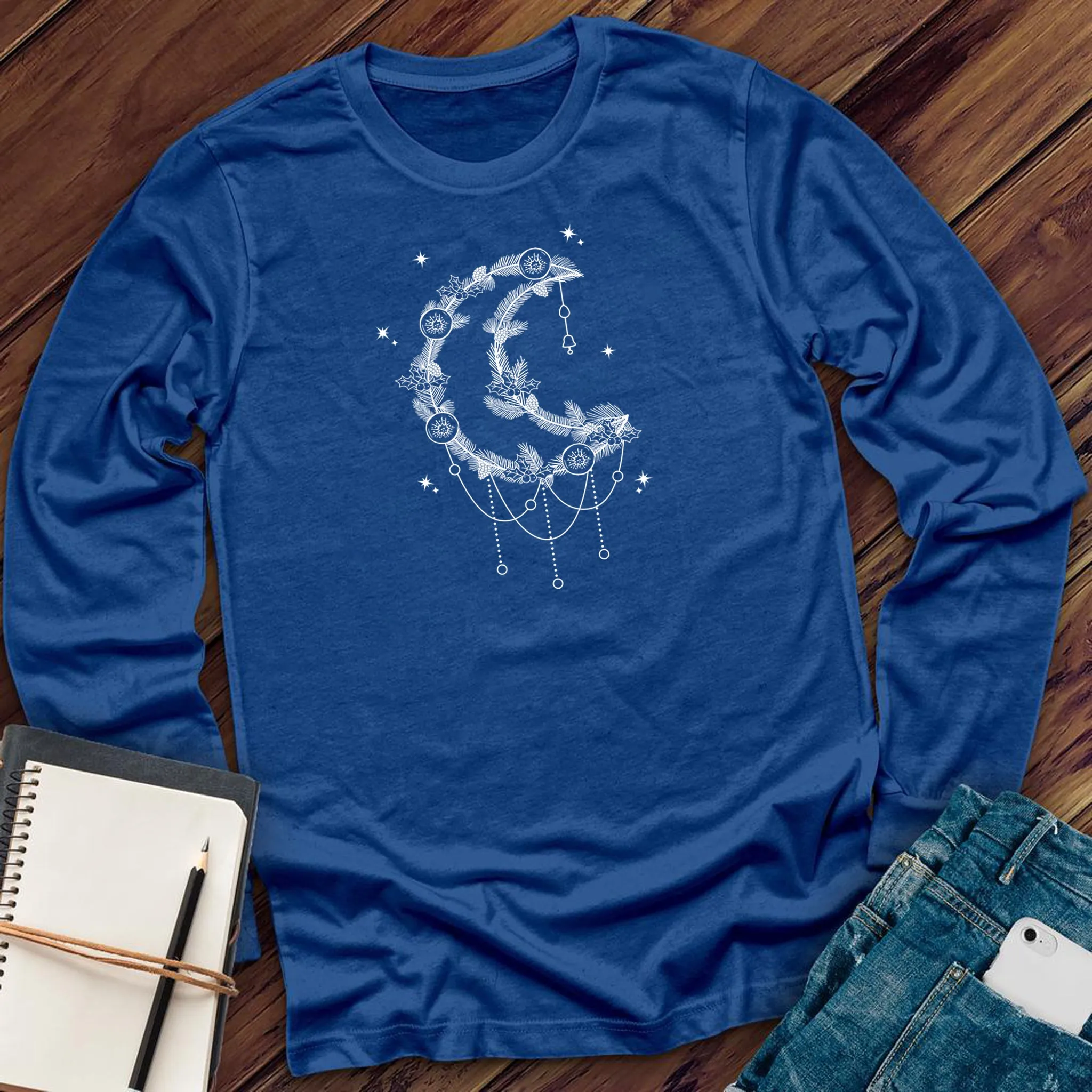 Moonlight Winter Wreath Long Sleeve