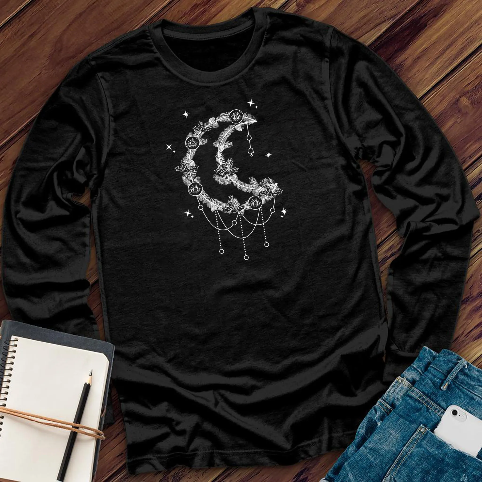 Moonlight Winter Wreath Long Sleeve