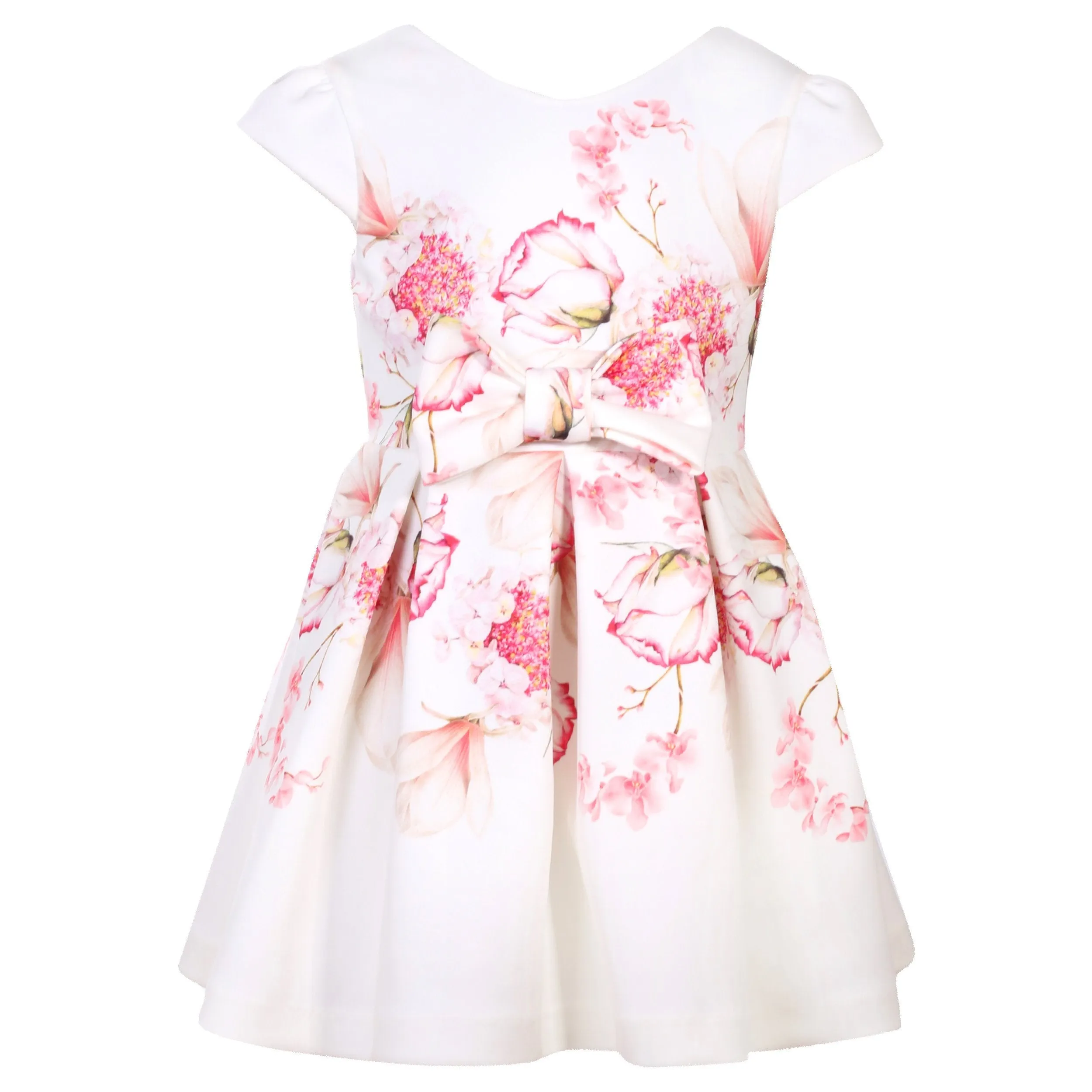 Patachou Girls Pink Botanical Printed Dress