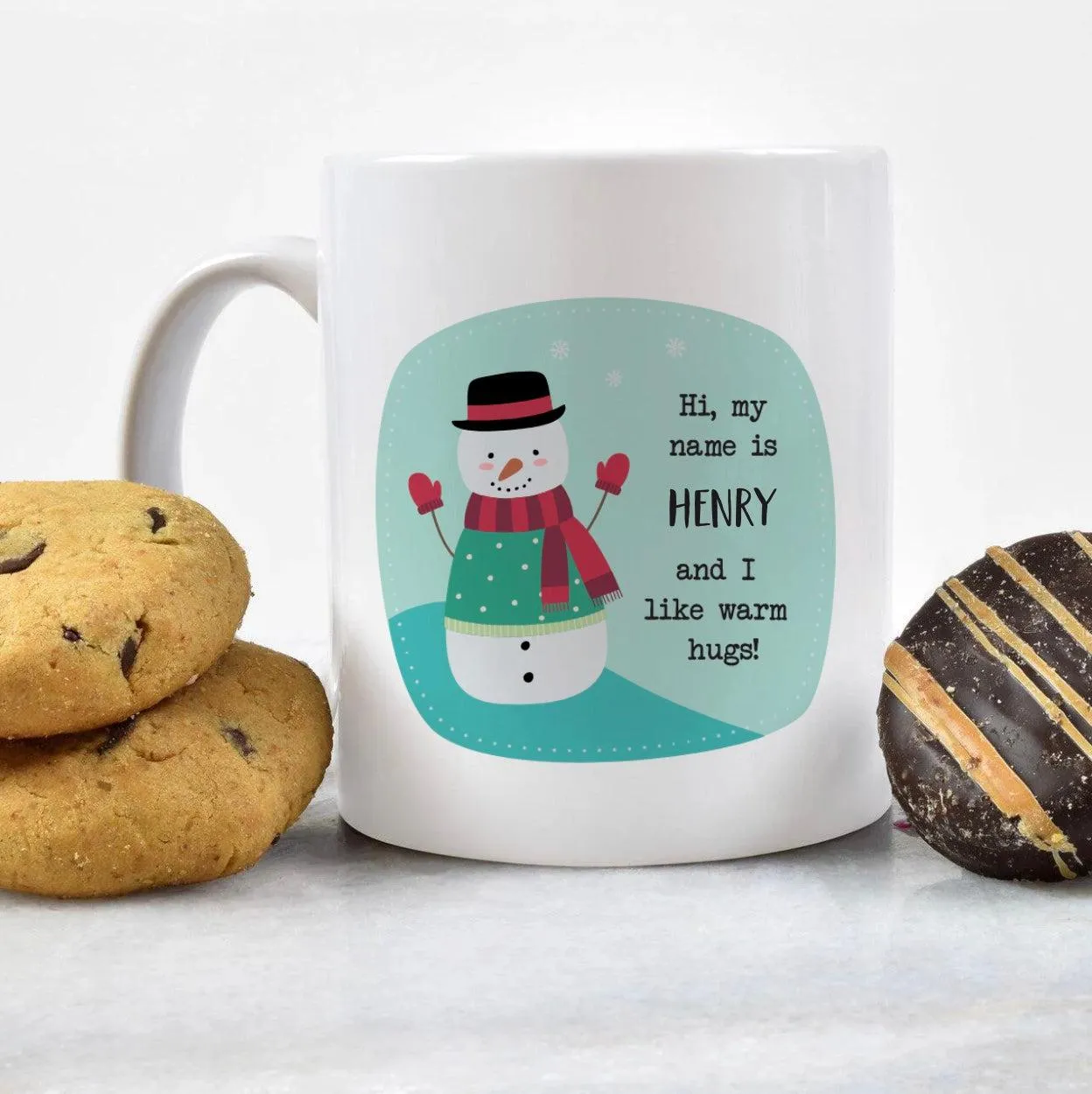 Personalized Kids Snowman Hot Chocolate Mugs