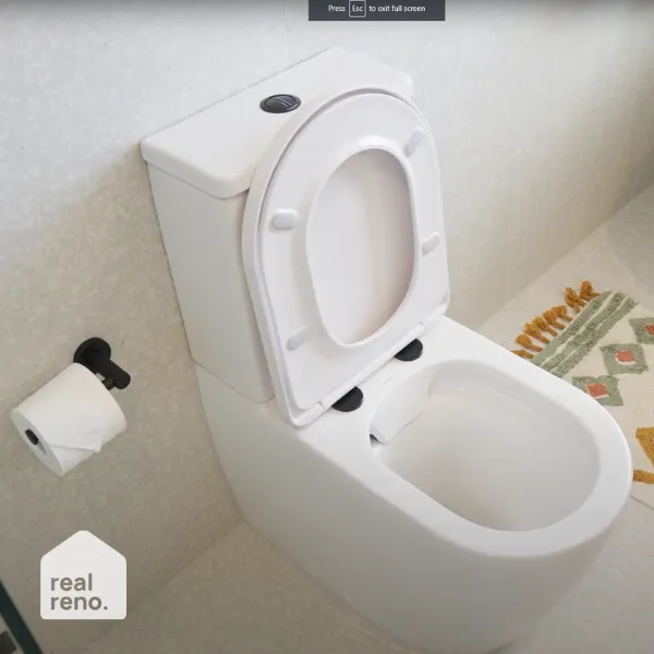 Phoenix Radii Toilet Roll Holder Round Plate Matte Black