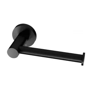 Phoenix Radii Toilet Roll Holder Round Plate Matte Black