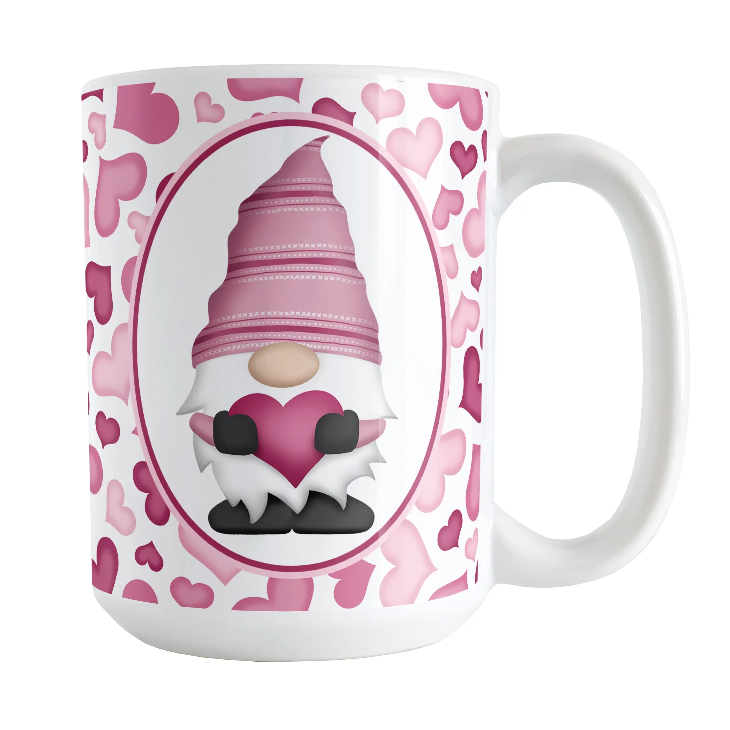 Pink Gnome Hearts Mug