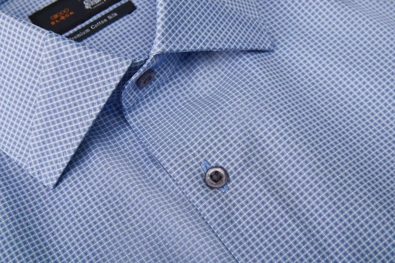 Premium Cotton Silk Check Shirt