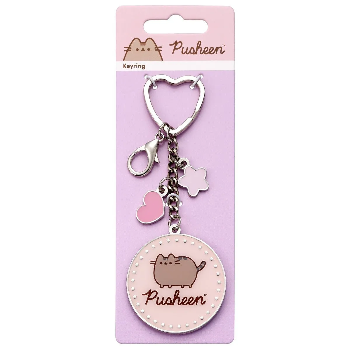 Pusheen the Cat Pink name Keyring PTCK0107