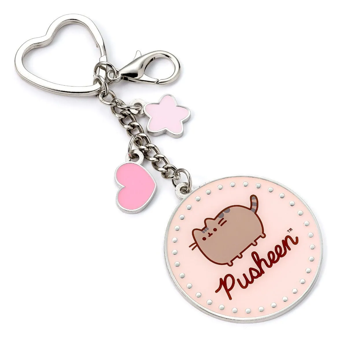 Pusheen the Cat Pink name Keyring PTCK0107