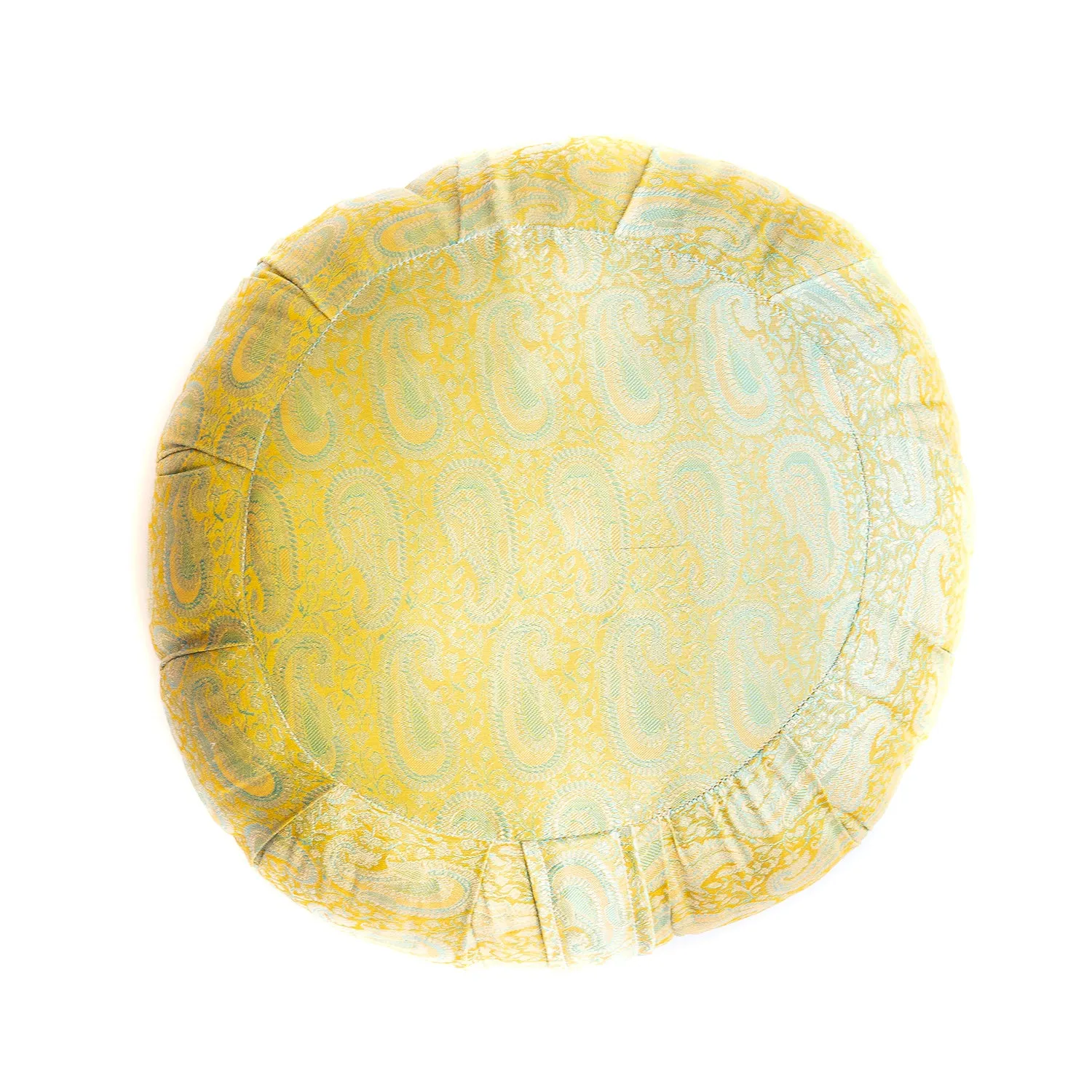 Round Silk Jacquard Zafu Meditation Cushion