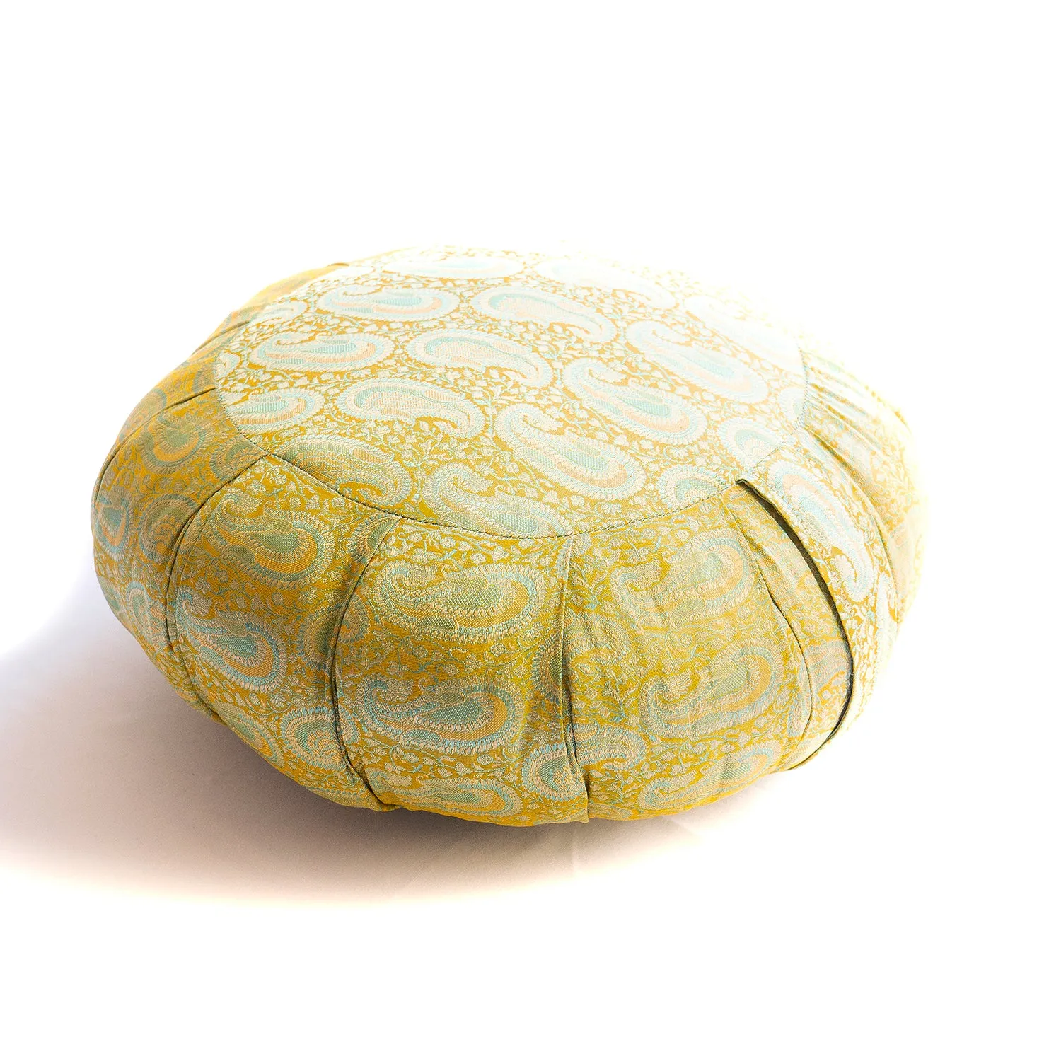 Round Silk Jacquard Zafu Meditation Cushion