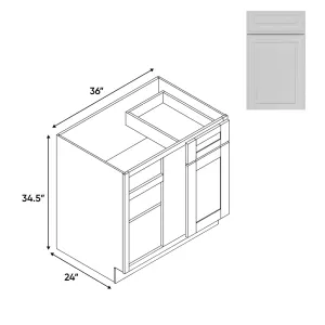 RTA - Elegant Shaker White - Base Blind Corner - 1 Door 1 Drawer - 36"W x 34.5"H x 24"D