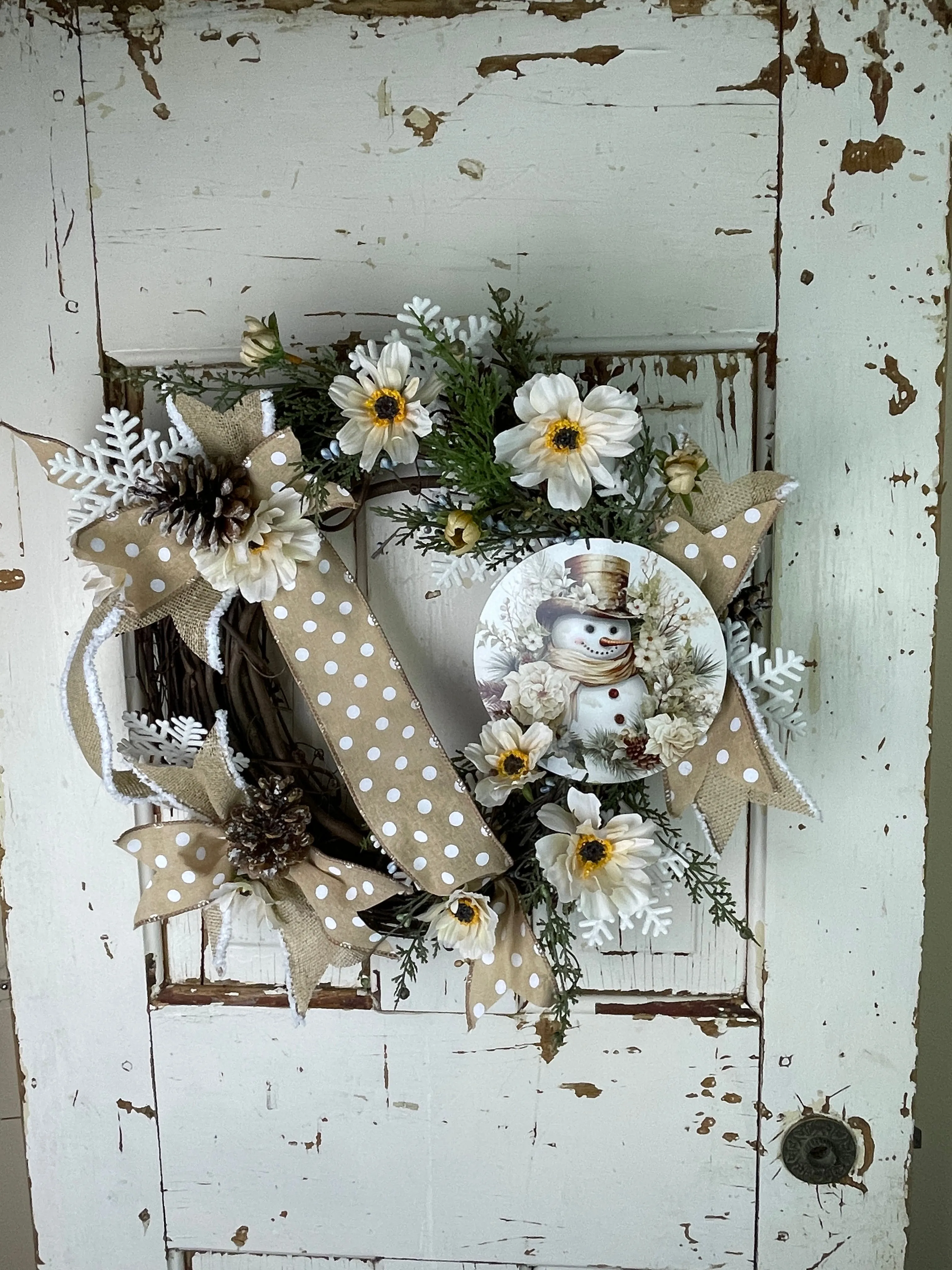 Snowman Winter Wreath