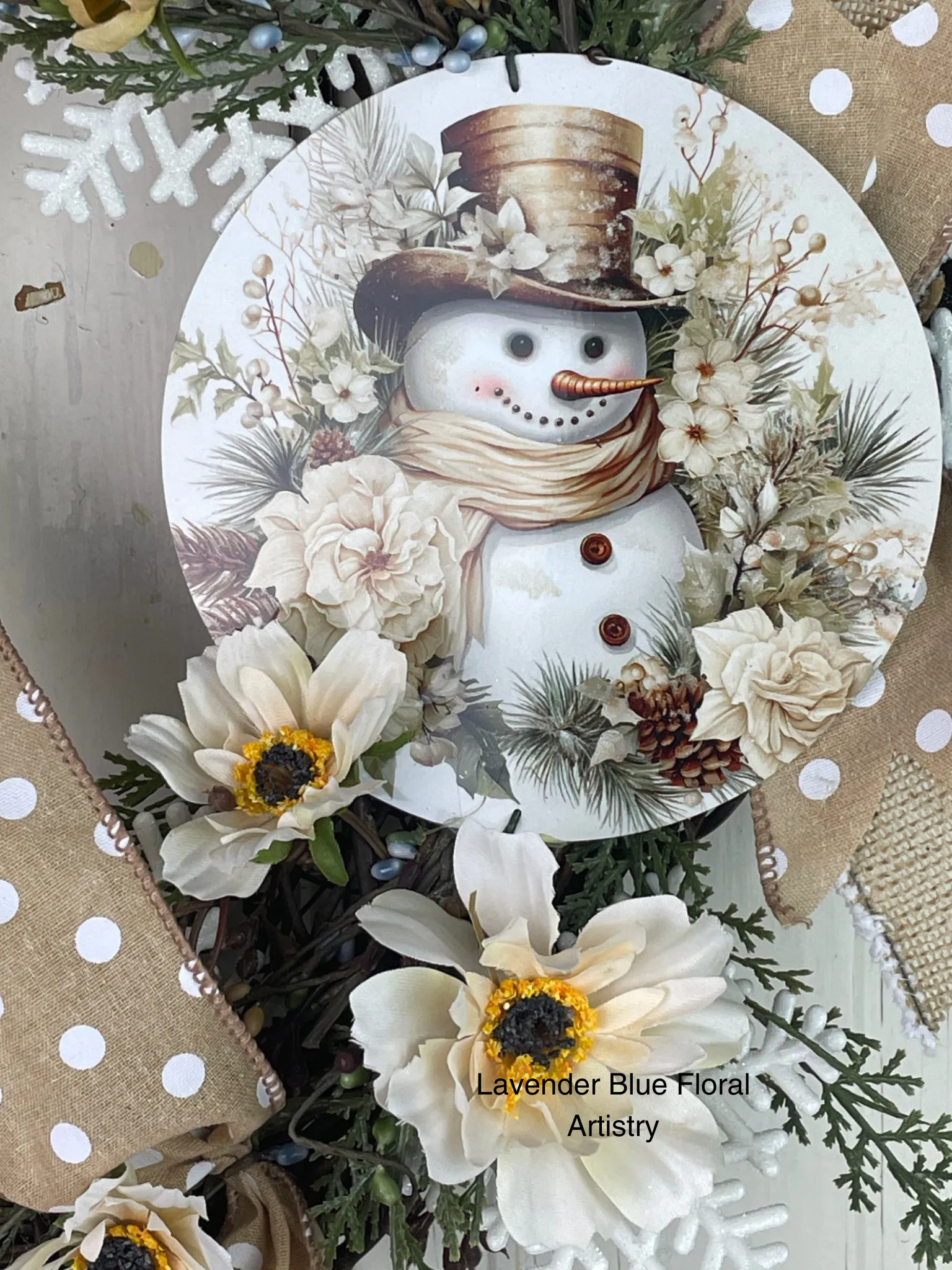 Snowman Winter Wreath