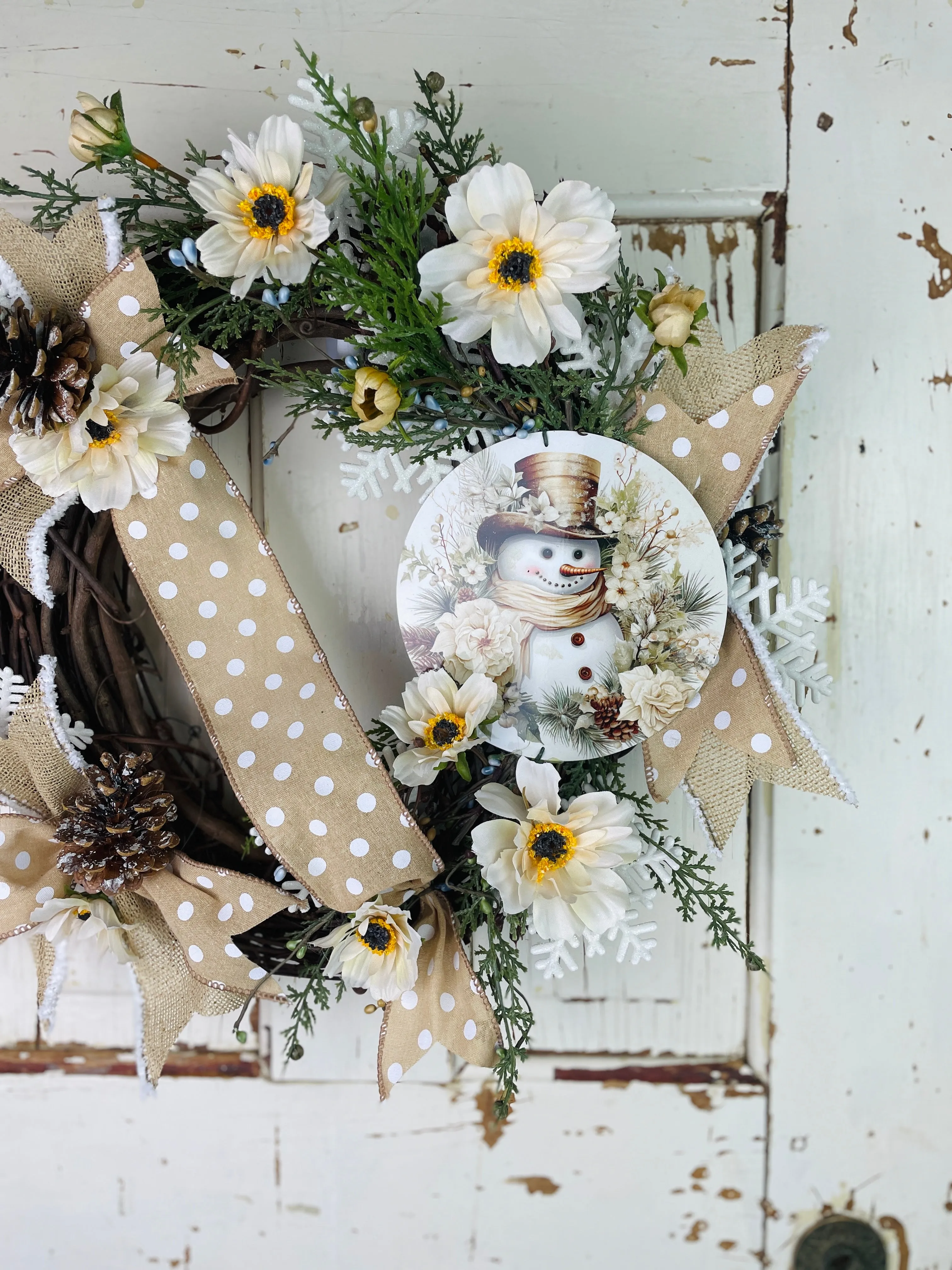 Snowman Winter Wreath