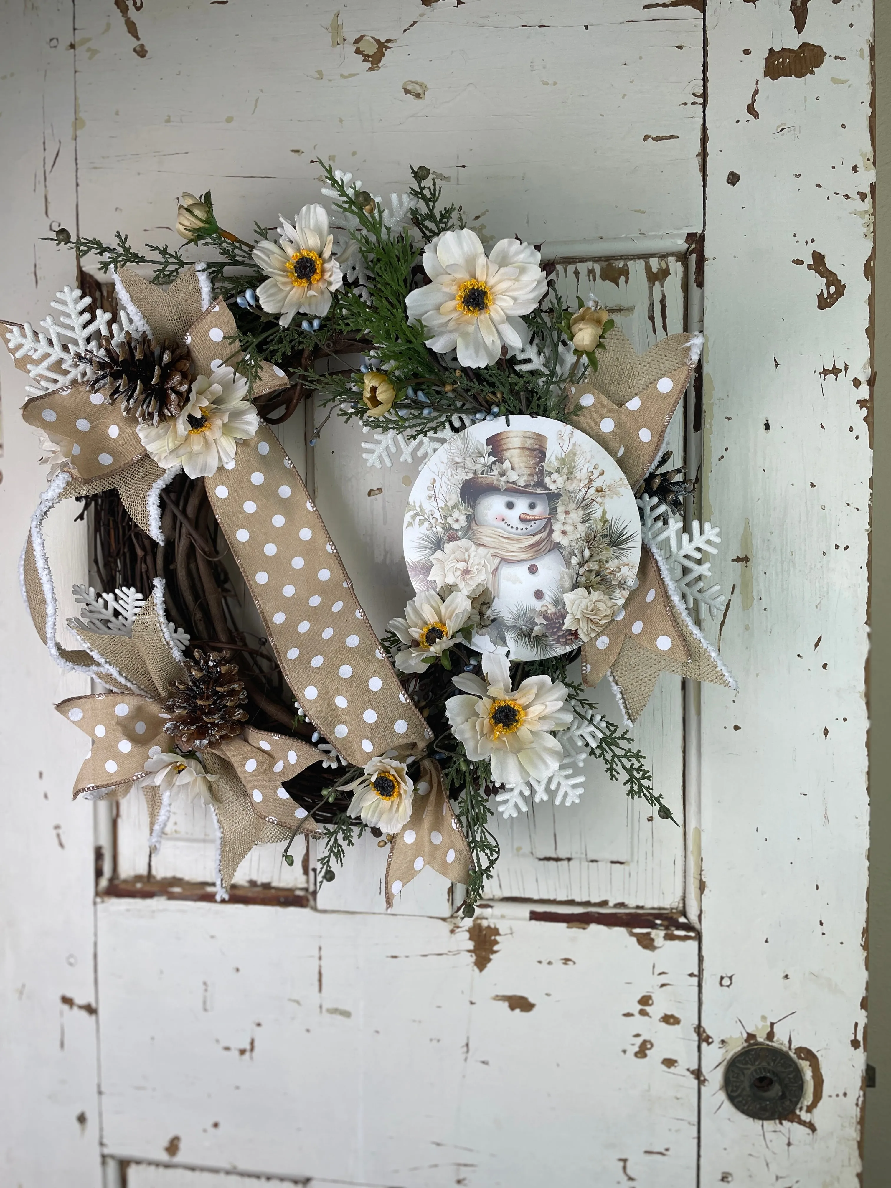 Snowman Winter Wreath