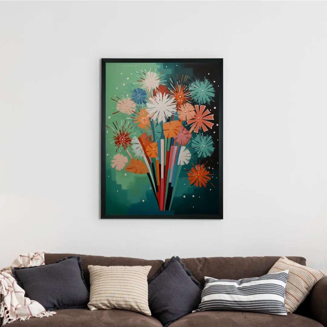 Sowpeace: Winter Sticks – Handcrafted Abstract Nature Canvas Art – Premium Indian-Inspired Winter Wall Decor