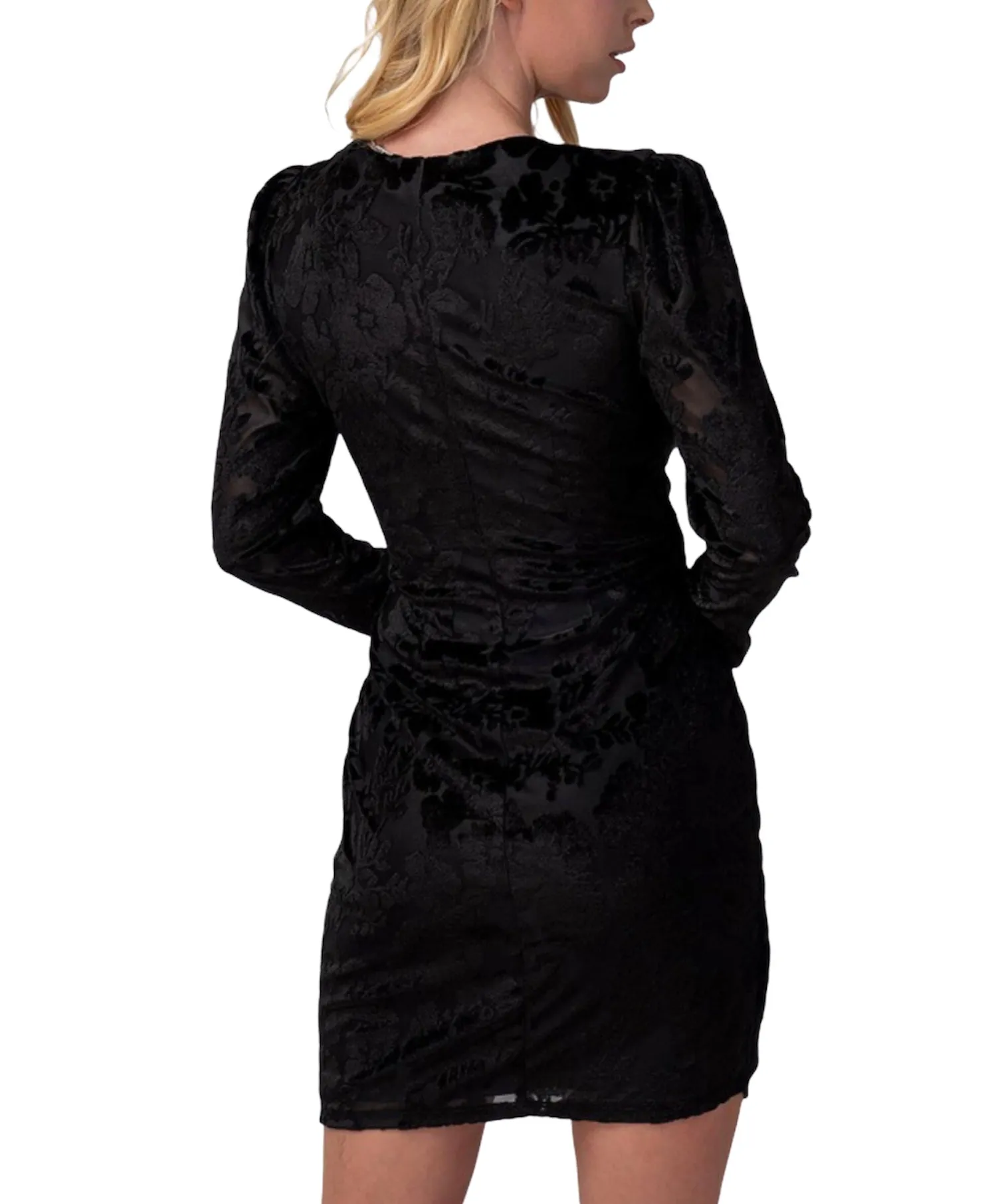 Velour Black Cocktail Dress