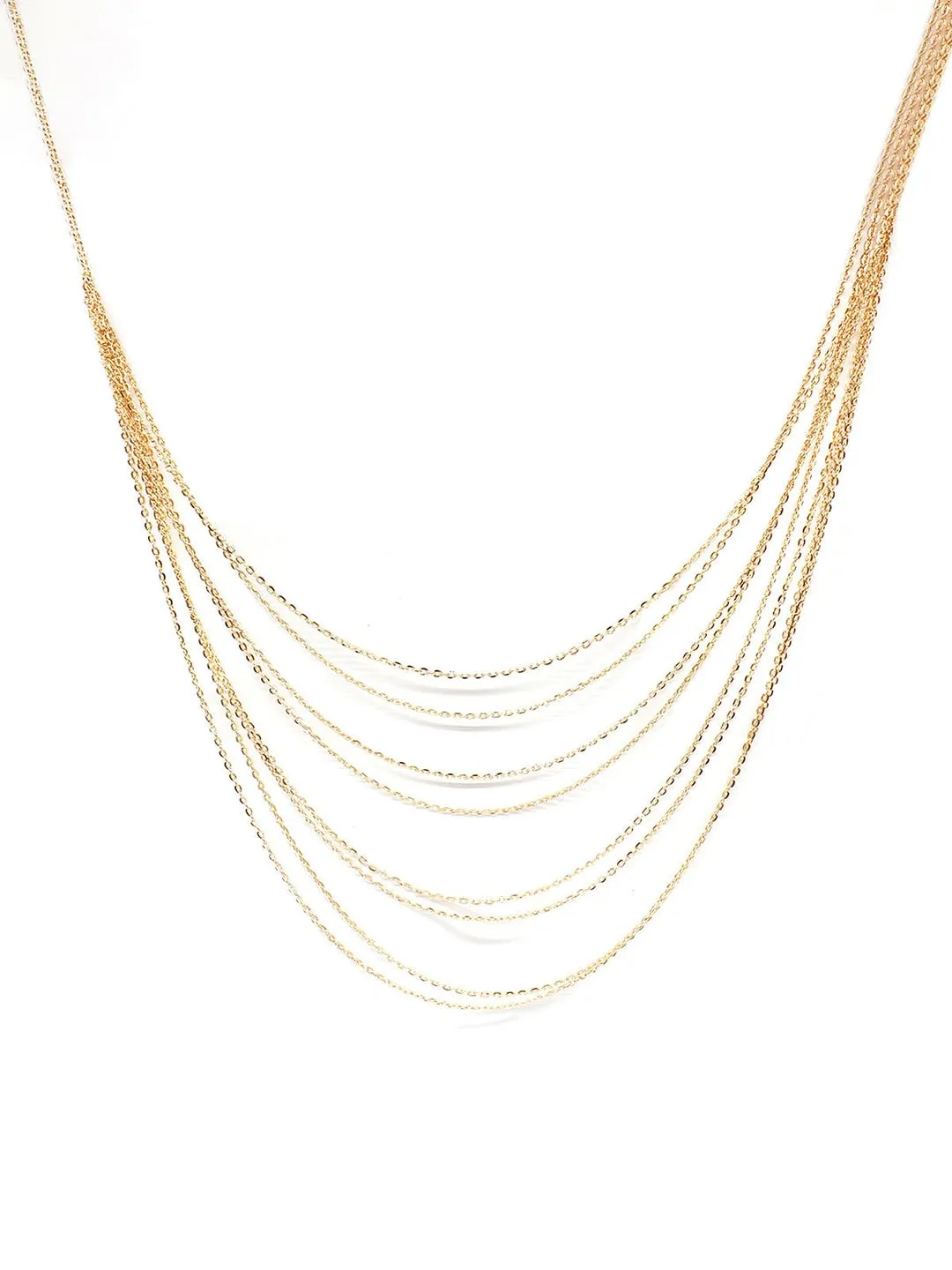 Yellow Chimes Body Chain For Women Layered Gold Tone Elegant Pearl Beaded Body Chain With Neck Chain For Women and Girls